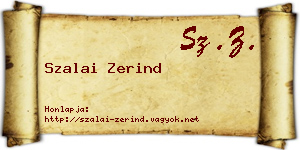 Szalai Zerind névjegykártya